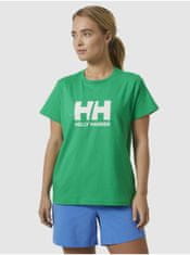 Helly Hansen Zelené dámské tričko HELLY HANSEN HH Logo T-Shirt 2.0 XS