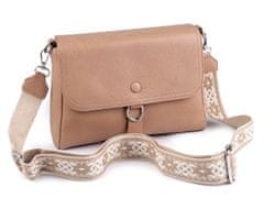 Kraftika 1ks béžová dámská kabelka crossbody s popruhem 27x18 cm