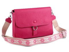 Kraftika 1ks pink dámská kabelka crossbody s popruhem 27x18 cm