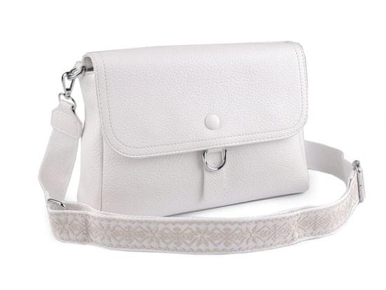 Kraftika 1ks krémová nejsvět. dámská kabelka crossbody s popruhem