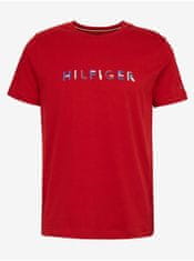 Tommy Hilfiger Červené pánské tričko Tommy Hilfiger XL
