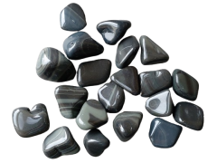 INTEREST Tromlovaný kámen Obsidián platinový - Velikost XXL - 35 - 45mm.