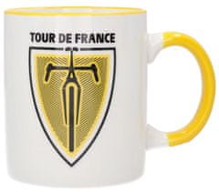 CurePink Keramický hrnek Tour de France: žlutý erb (objem 350 ml)