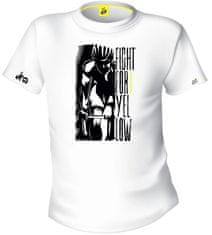 CurePink Pánské tričko Tour de France: Souboj (2XL) bílá bavlna
