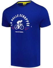 CurePink Pánské tričko Tour de France: Logo 2024 (L) navy bavlna