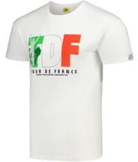 CurePink Pánské tričko Tour de France: Italské logo (S) bílá bavlna