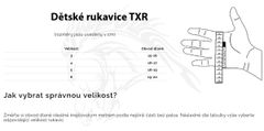 TXR Dětské rukavice na motorku Rush černo-bílé 5