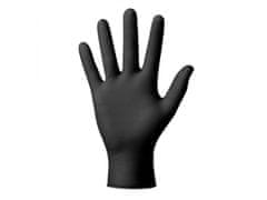 sarcia.eu MERCATOR Gogrip černé nitrilové rukavice, nepudrované rukavice, diamantová textura 50ks S