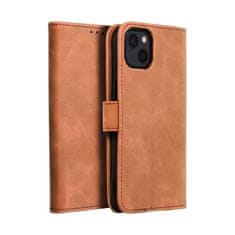 FORCELL Pouzdro Flipové TENDER Book Case pro IPHONE 13 brown 5903396139642