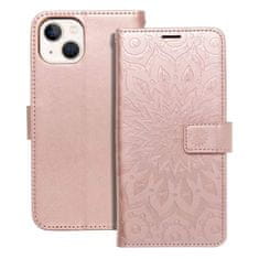 FORCELL Pouzdro flipové MEZZO Book IPHONE 13 mandala , růžová gold 5903396120008