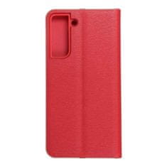 FORCELL Pouzdro Knížkové s hliníkovým rámem LUNA Book SAMSUNG S21 FE red 5903396116902