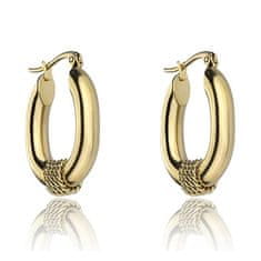 Marc Malone Elegantní pozlacené náušnice Riley Gold Earrings MCE23008G