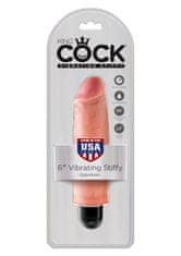 Pipedream Vibrátor King Cock 6"""" Vibr Stiffy Flesh