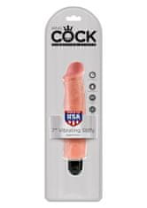 Pipedream Vibrátor King Cock 7"""" Vibr Stiffy Flesh