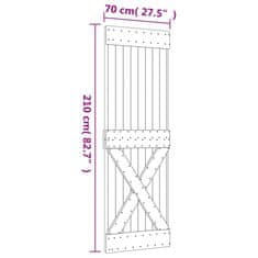 Vidaxl Dveře NARVIK 70 x 210 cm masivní borové dřevo