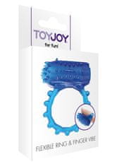 Toy Joy Kroužek-Flex Ring And Finger Vibe Blue