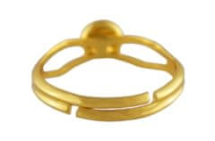 Kraftika 24k zlacené minimalistický prsten, nastavitelný