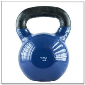 shumee KNV16 MODRÁ LITINA KETTLEBELL VINYL POTAŽENÝ HMS