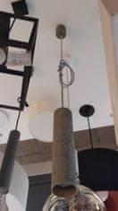 AULIX VÝPRODEJ VZORKU Aulix závěsné svítidlo 1xGU10 válec 30cm v imitaci betonu plus textilní kabel šedý