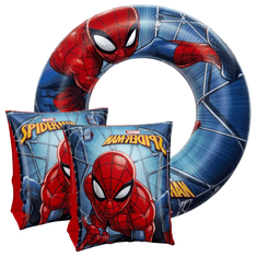 Bestway kolečko + plážové nafukovací rukávky pro děti 3-6 let spider man