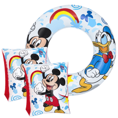 Bestway nafukovací plážové kolo mickey mouse + plavecké rukávy pro děti od 3 do 6 let