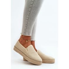 Dámské espadrilky na platformě Beige velikost 40