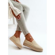 Dámské espadrilky na platformě Beige velikost 40