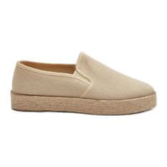 Dámské espadrilky na platformě Beige velikost 40