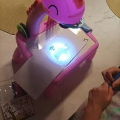 Kruzzel Projektor/projektor na kreslení růžový 23616 