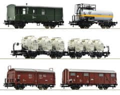 ROCO Sada 5 ks nákladních vlaků DB - 6600018