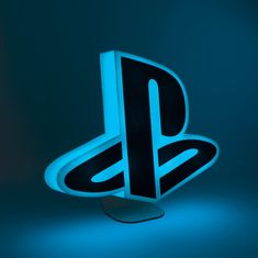 CurePink Stolní dekorativní lampa Playstation: PS logo (výška 24 cm)