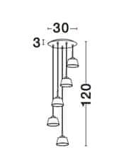 Nova Luce NOVA LUCE závěsné svítidlo BOCCALE chromovaný hliník čiré sklo G9 5x5W 230V IP20 vč. žárovky 1300301305