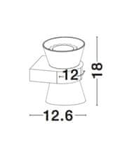 Nova Luce NOVA LUCE nástěnné svítidlo BOCCALE chromovaný hliník čiré sklo G9 2x5W IP20 vč. žárovky 1300301312