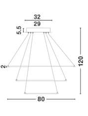 Nova Luce NOVA LUCE závěsné svítidlo ARIA stmívatelné chromovaný hliník a akryl nastavitelné LED 145W 230V 3000K IP20 17222004 D