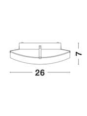 Nova Luce NOVA LUCE nástěnné svítidlo QUALE matné bílé sklo chromovaný kov E27 1x12W 600404