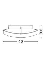 Nova Luce NOVA LUCE stropní svítidlo ANCO matné bílé sklo chromovaný kov E27 2x12W 600402