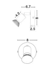 Nova Luce NOVA LUCE bodové svítidlo BASE nikl satén kov GU10 1x5W IP20 bez žárovky 660001