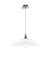 Nova Luce NOVA LUCE závěsné svítidlo VICINO bílé lesklé sklo chromovaný kov E27 1x12W 6302361