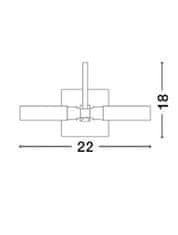 Nova Luce NOVA LUCE nástěnné svítidlo nad zrcadlo DRITTO čiré sklo nikl satén kov G9 2x5W 230V IP44 bez žárovky 6310661