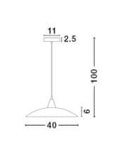 Nova Luce NOVA LUCE závěsné svítidlo VICINO bílé lesklé sklo chromovaný kov E27 1x12W 6302361