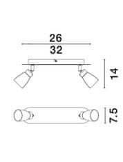 Nova Luce NOVA LUCE bodové svítidlo CONO matný bílý hliník GU10 2x10W IP20 bez žárovky 668002