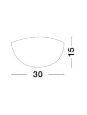 Nova Luce NOVA LUCE nástěnné svítidlo SHELL bílá a čiré strukturované sklo E27 1x12W 702201