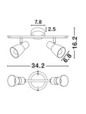 Nova Luce NOVA LUCE bodové svítidlo PUBLICO opálové sklo nikl satén kov E14 2x5W IP20 bez žárovky 667002