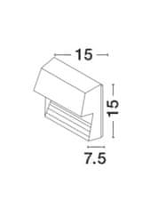 Nova Luce NOVA LUCE venkovní nástěnné svítidlo KRYPTON tmavě šedý hliník LED 6W 3000K 220-240V 32st. IP54 752250