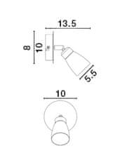 Nova Luce NOVA LUCE bodové svítidlo CONO bílý hliník GU10 1x10W 230V IP20 bez žárovky 668001