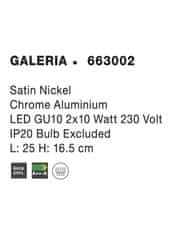 Nova Luce NOVA LUCE bodové svítidlo GALERIA nikl satén chromovaný hliník GU10 1x10W IP20 bez žárovky 663002