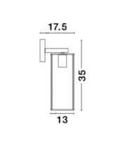 Nova Luce NOVA LUCE nástěnné svítidlo FLAVIO antický kov mosaz čiré sklo E27 1x12W 230V IP20 bez žárovky 7152604