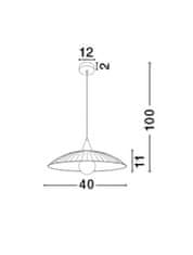 Nova Luce NOVA LUCE závěsné svítidlo SHELL chromovaný kov bílá a čiré strukturované sklo E27 1x12W 7326501