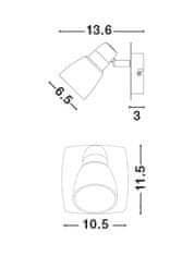 Nova Luce NOVA LUCE bodové svítidlo REGGIO rezavý kov a alabastrové sklo E14 1x5W IP20 bez žárovky 770001