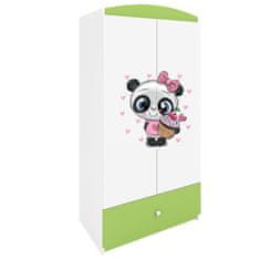 Kocot kids Dětská šatní skříň BABYDREAMS Panda zelená